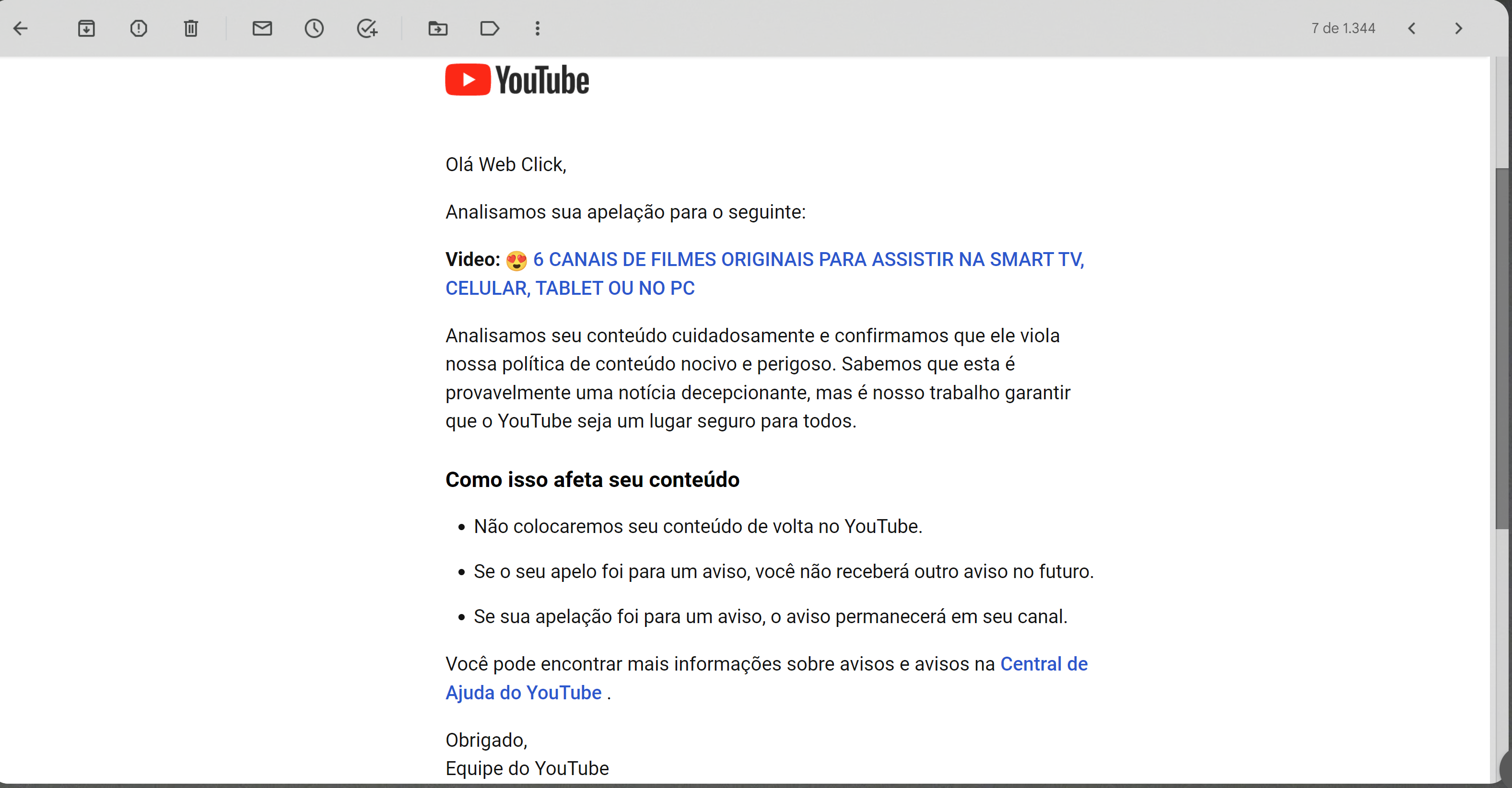 VÍDEOS REMOVIDO INJUSTAMENTE! Gostaria que meus vídeos fossem analisados  novamente para comprovação - Comunidade