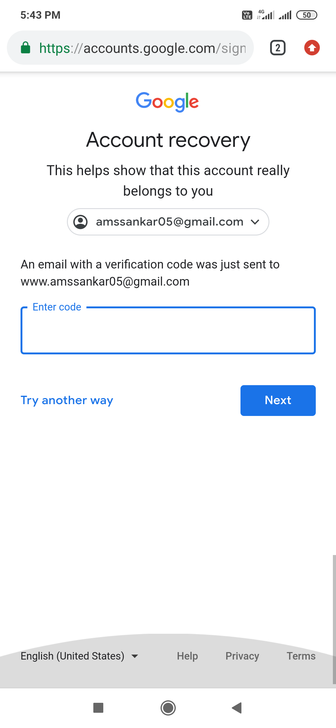 How can I access my old Gmail account without password?