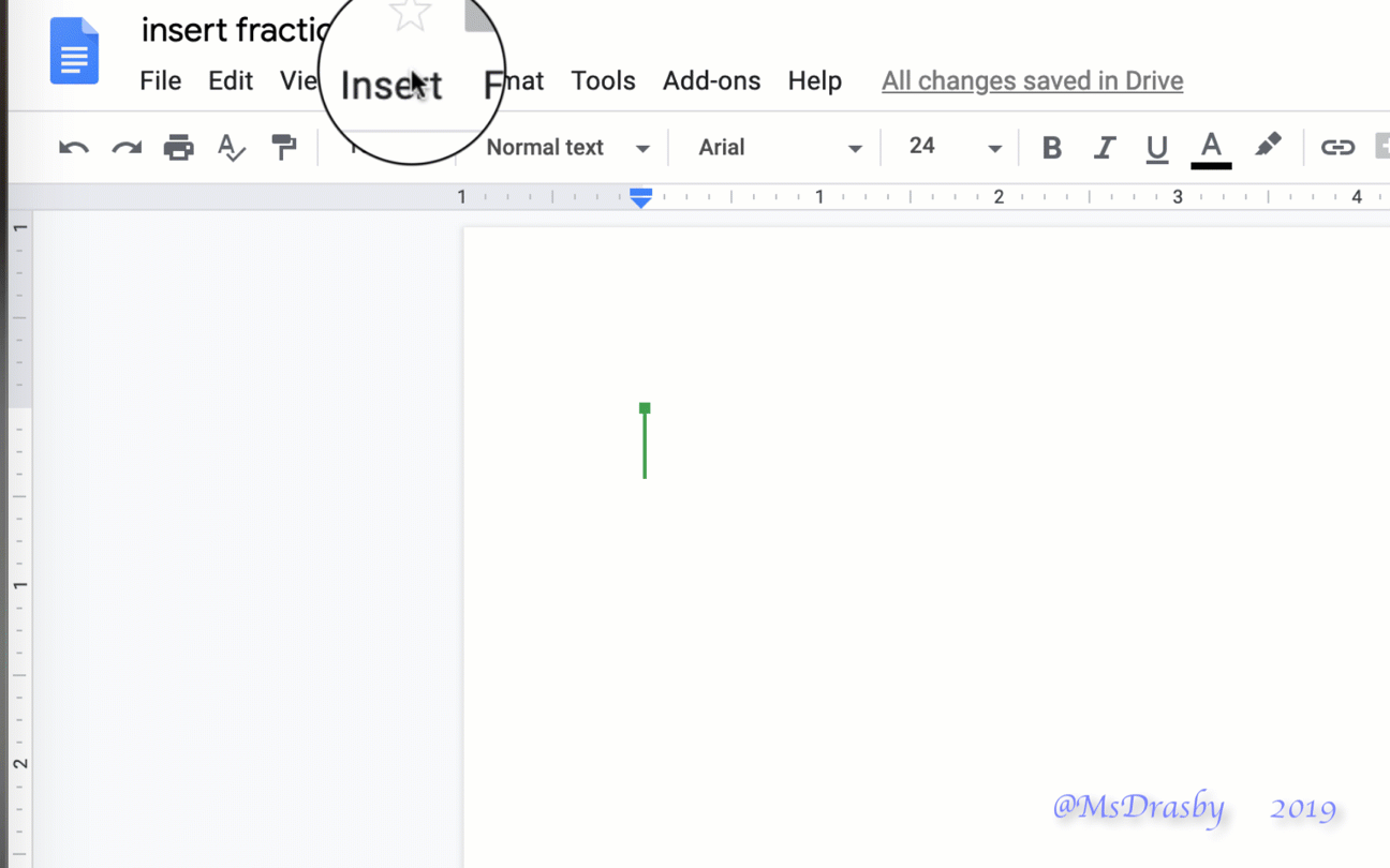 How do I write uncommon fractions in Docs? (Please read