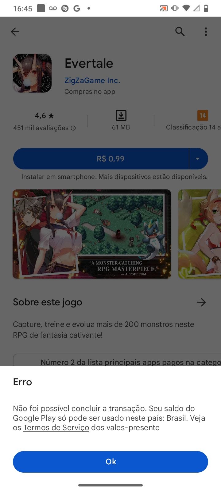 Não estou conseguindo abaixar o Roblox - Comunidade Google Play