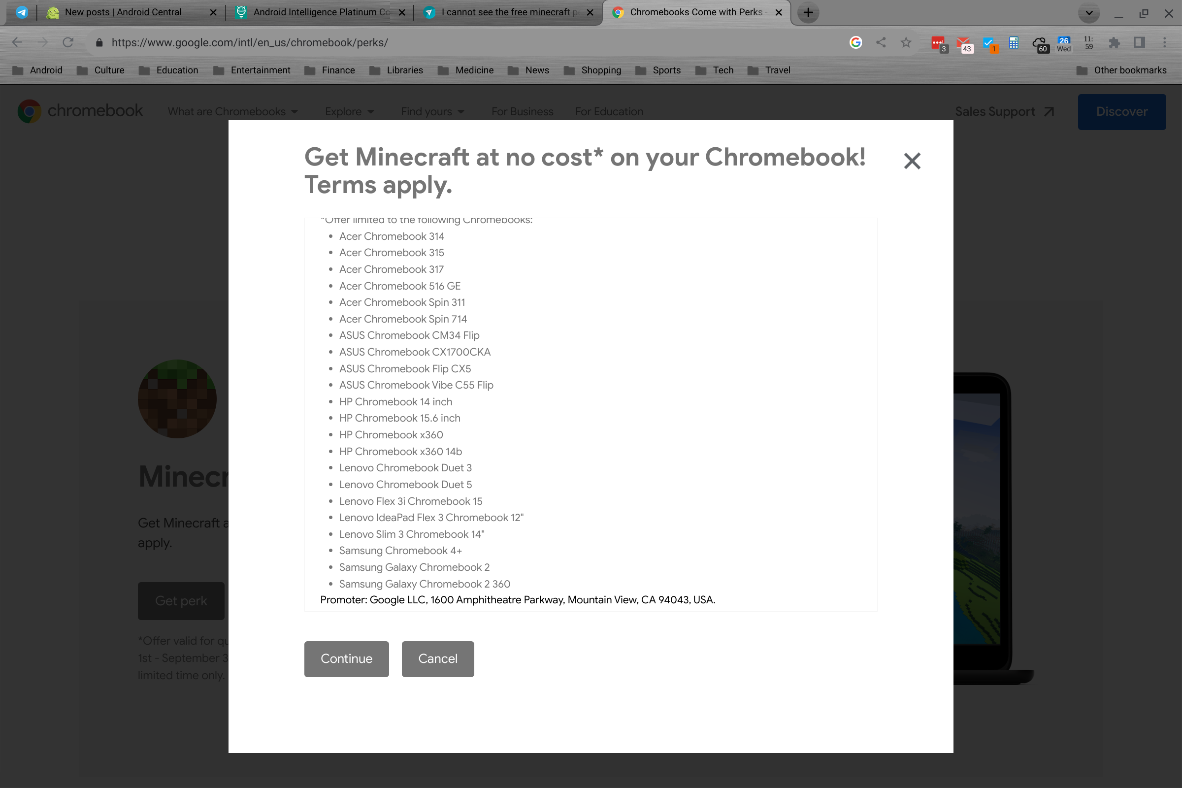 Get Minecraft and Minecraft Realms for free with the latest Chromebook Perk