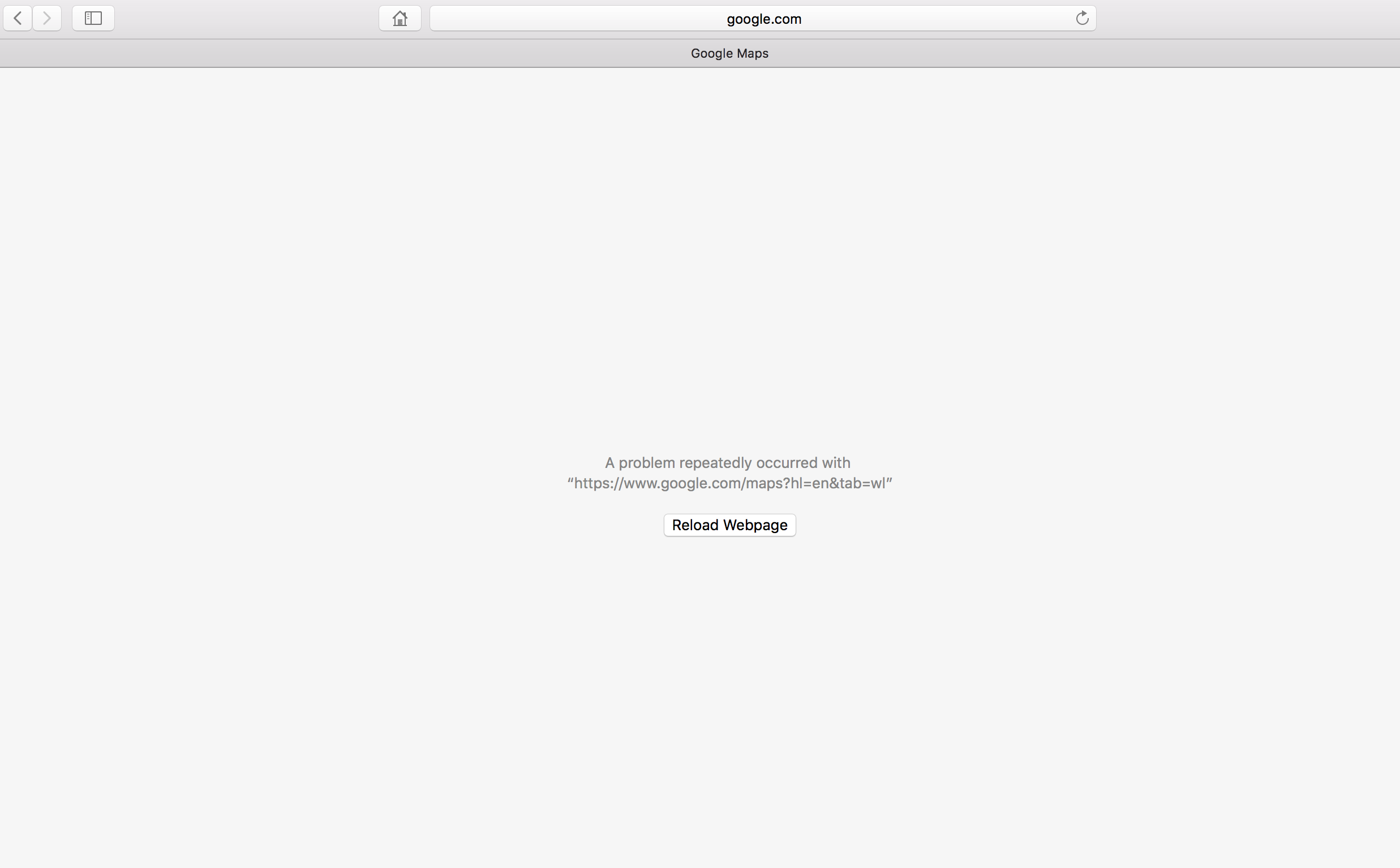 google maps not working for mac