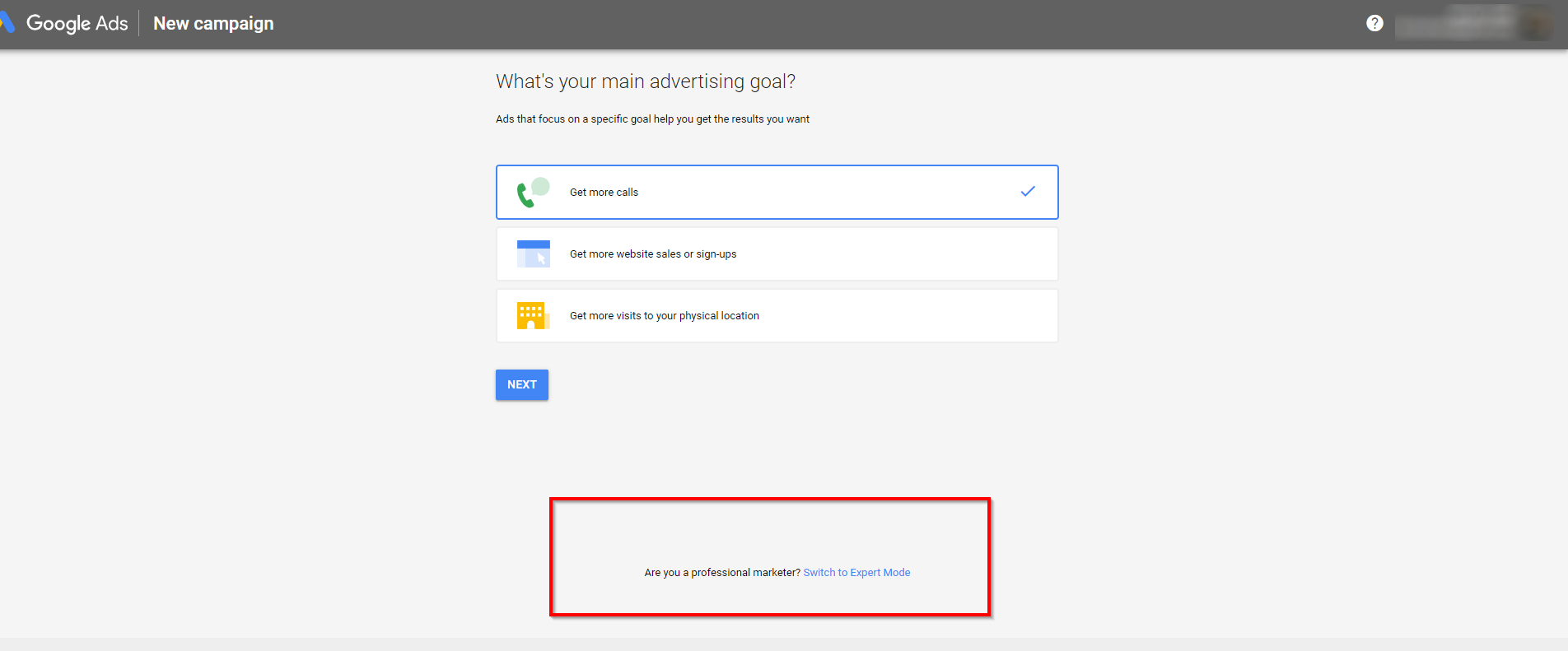 Google ads режим эксперта