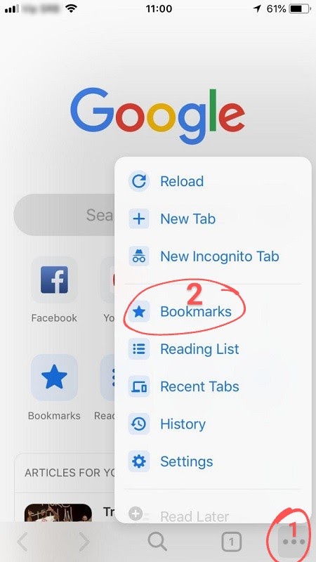 Bookmarks iPhone - Google Chrome Community