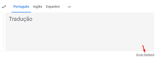 Versão traduzida do texto nao aparece no google tadutor