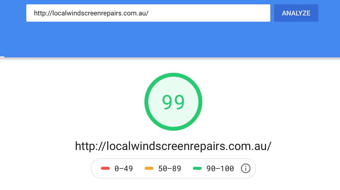 Google speed