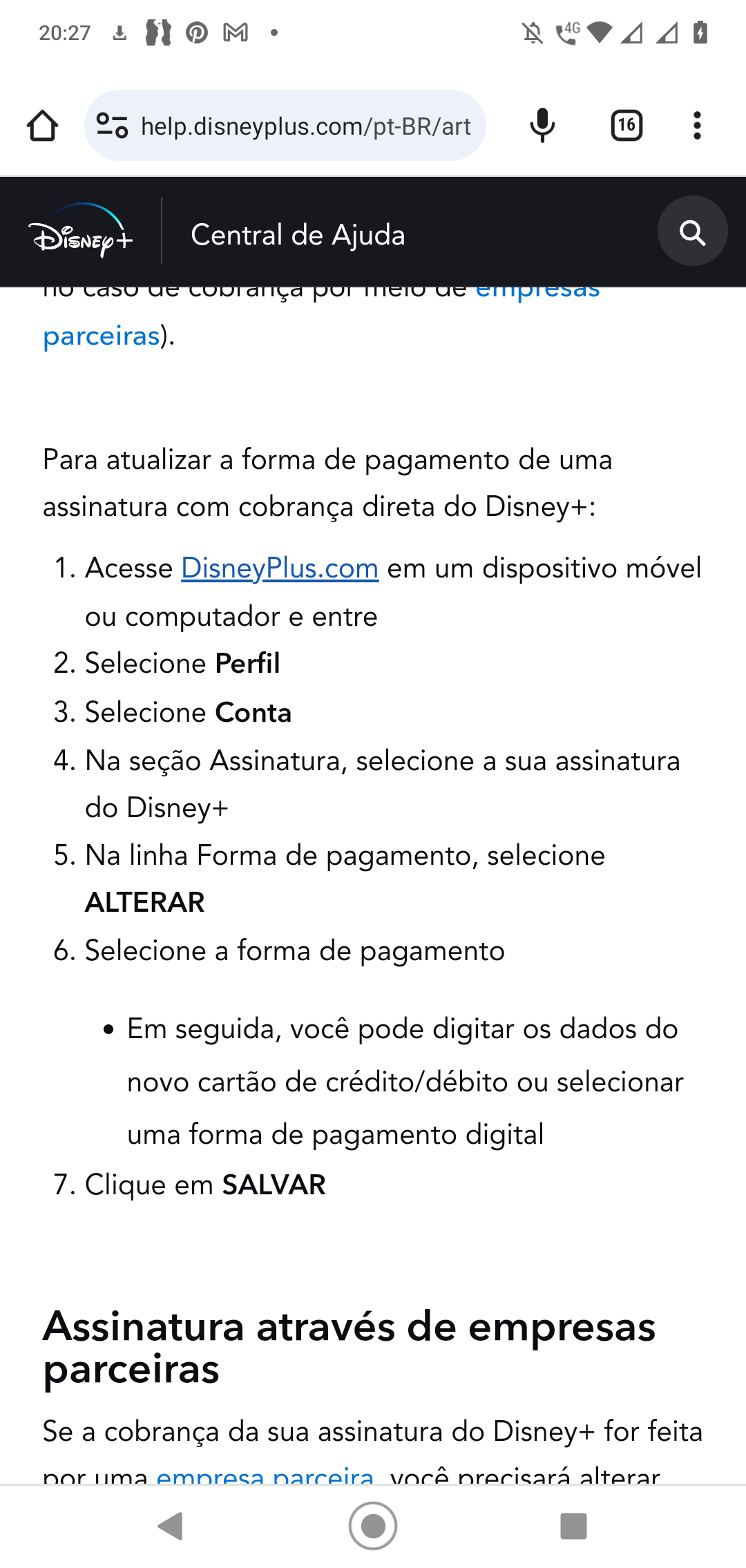 Quero cancelar minha assinatura Disney Plus - Comunidade Google Play