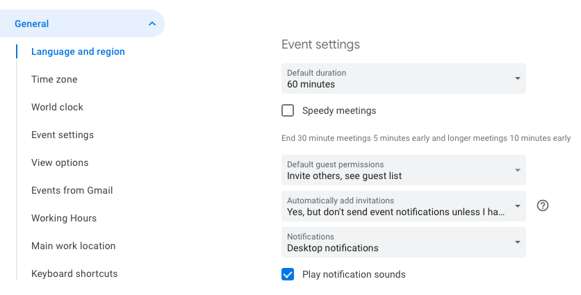 I do not want to automatically accept invitations on Google Calendar