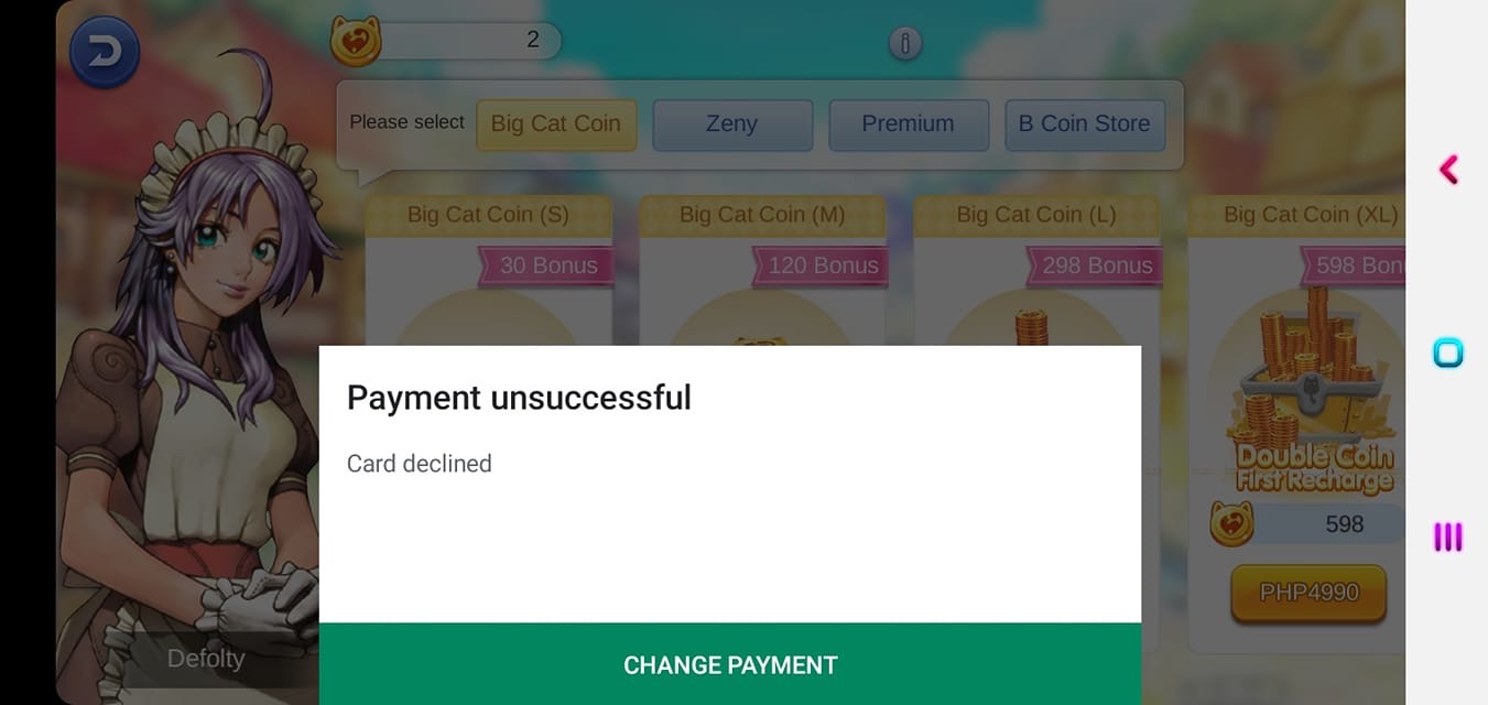 google pay not accepting debit card