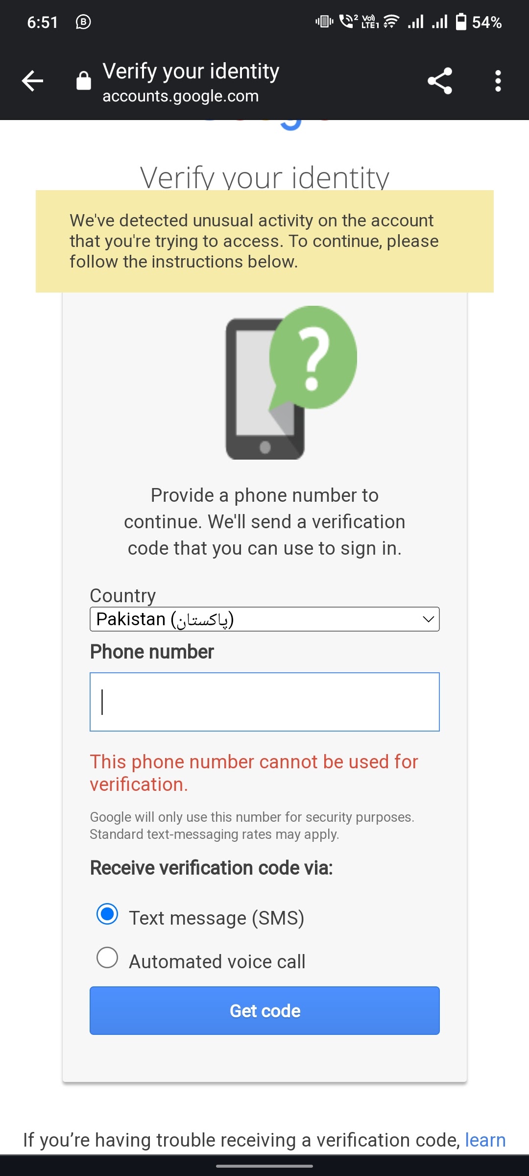 Verification Code Issue for  Channel in Pakistan - Google Duo  Community