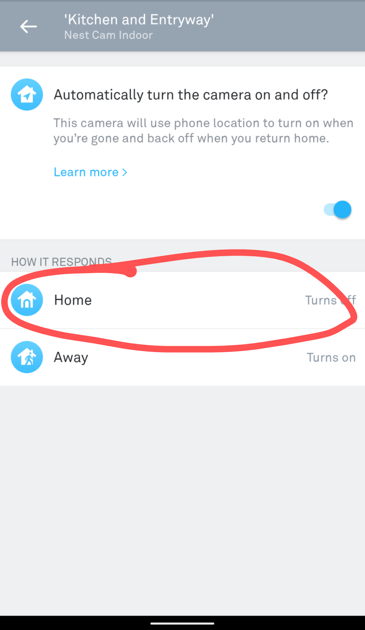 How To Set Different Schedules For Cameras Based On Home Or Away Setting Google Nest Community