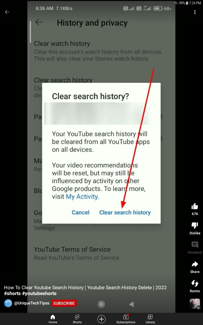 Want to clean the search history of YouTube YouTube Community