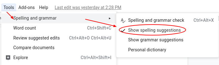 Spell check suggestion is turned off ---> (picture included) - Microsoft  Community