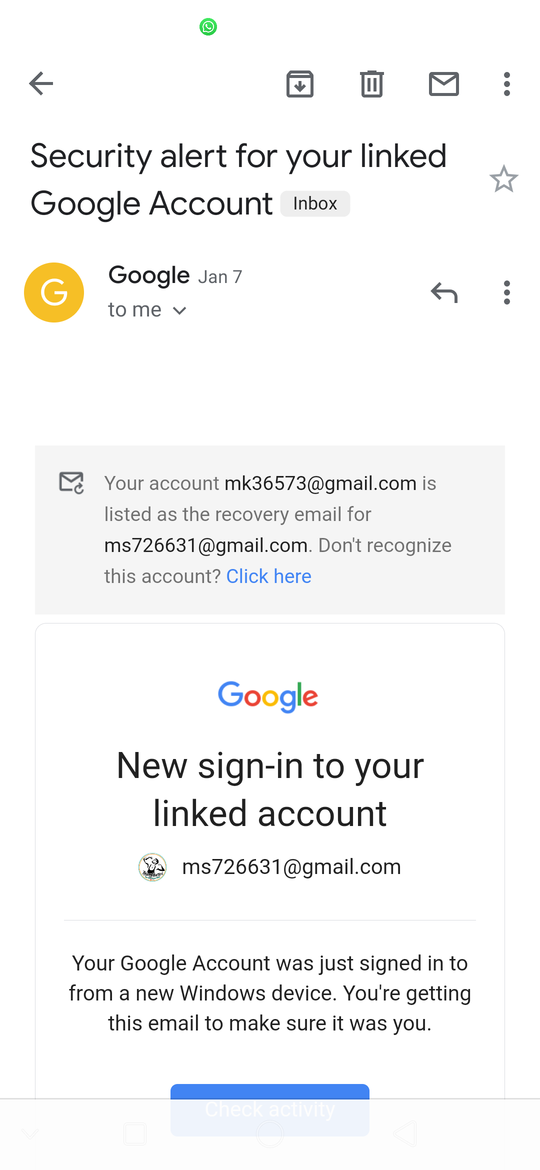 In gmail sign Authorizing Your