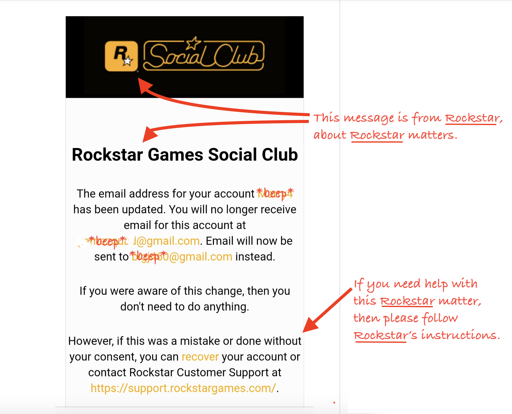 rockstar social club password reset email not sending