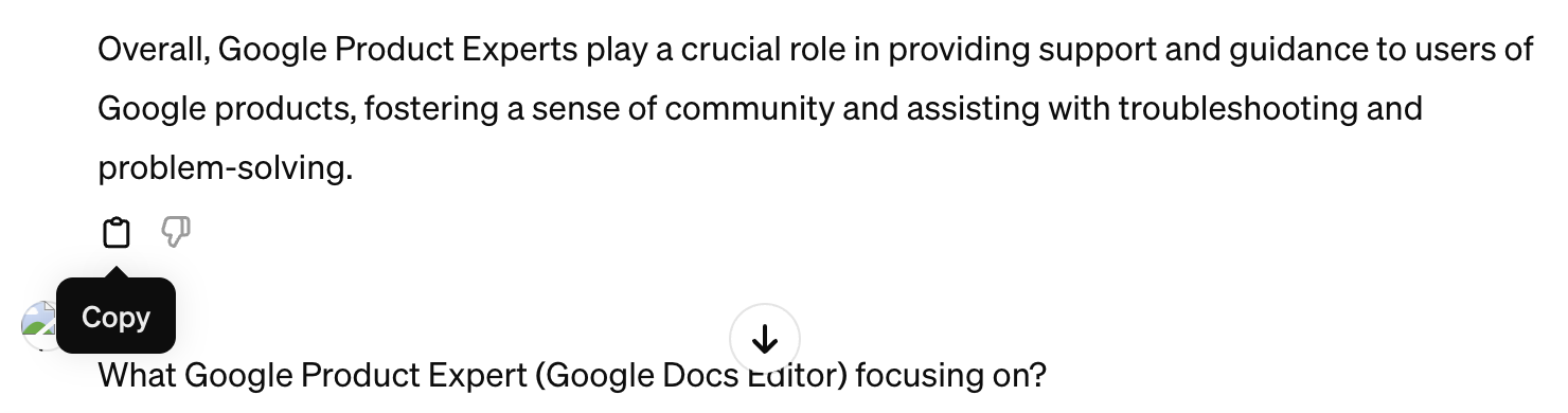 copy psting from chat gpt - Google Docs Editors Community