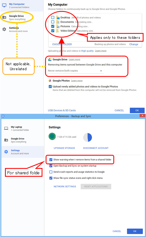 How To Stop Google Drive Backup Sync From Asking To Confirm Deletion Popup Google Drive Community