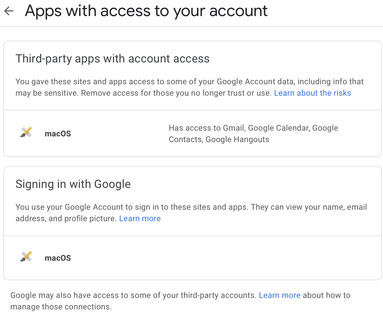 proper account setting for gmail mac