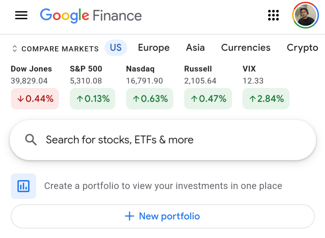Is it possible to show my bank accounts and other similar portfolios in Google  Finance? - Google Search Community