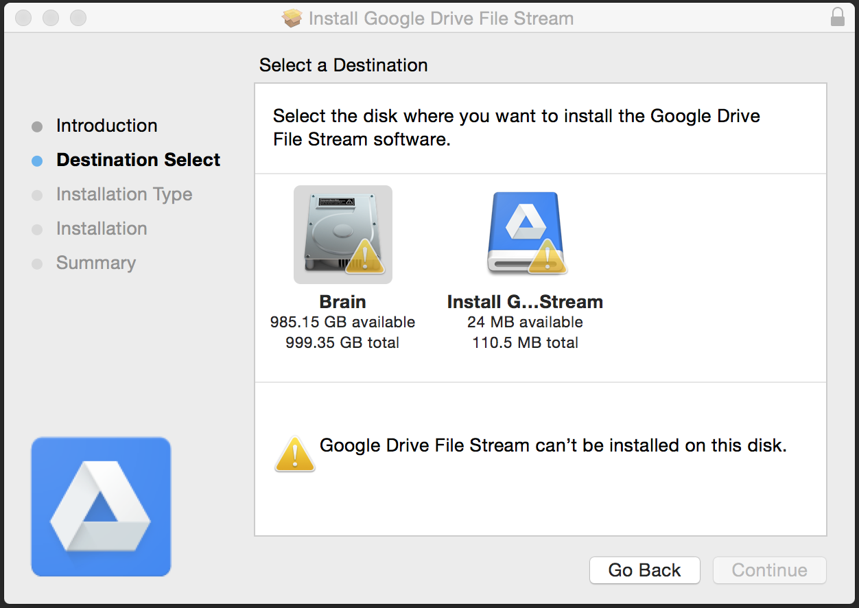 google drive file stream mac download