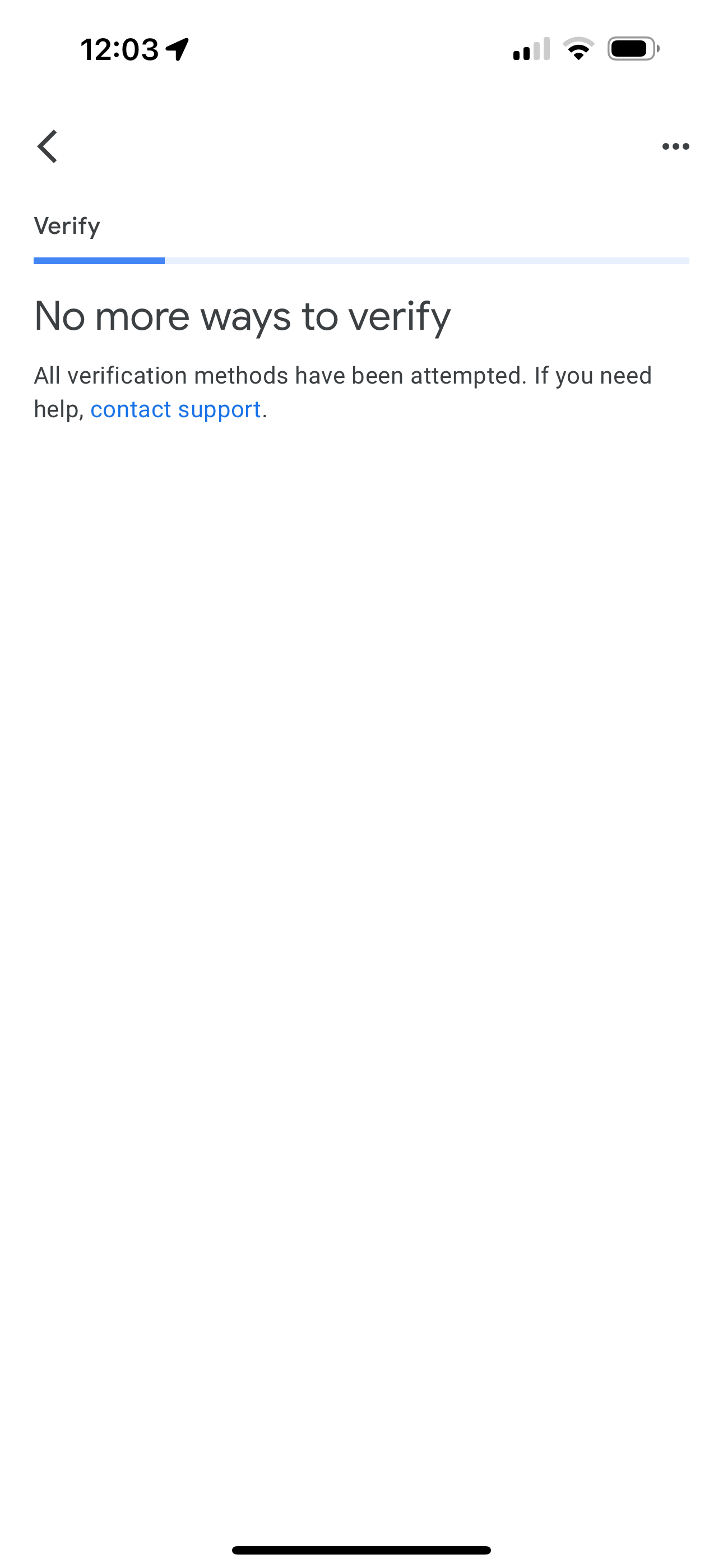 NO OTHER VERIFICATION METHODS AVAILABLE visual data 4