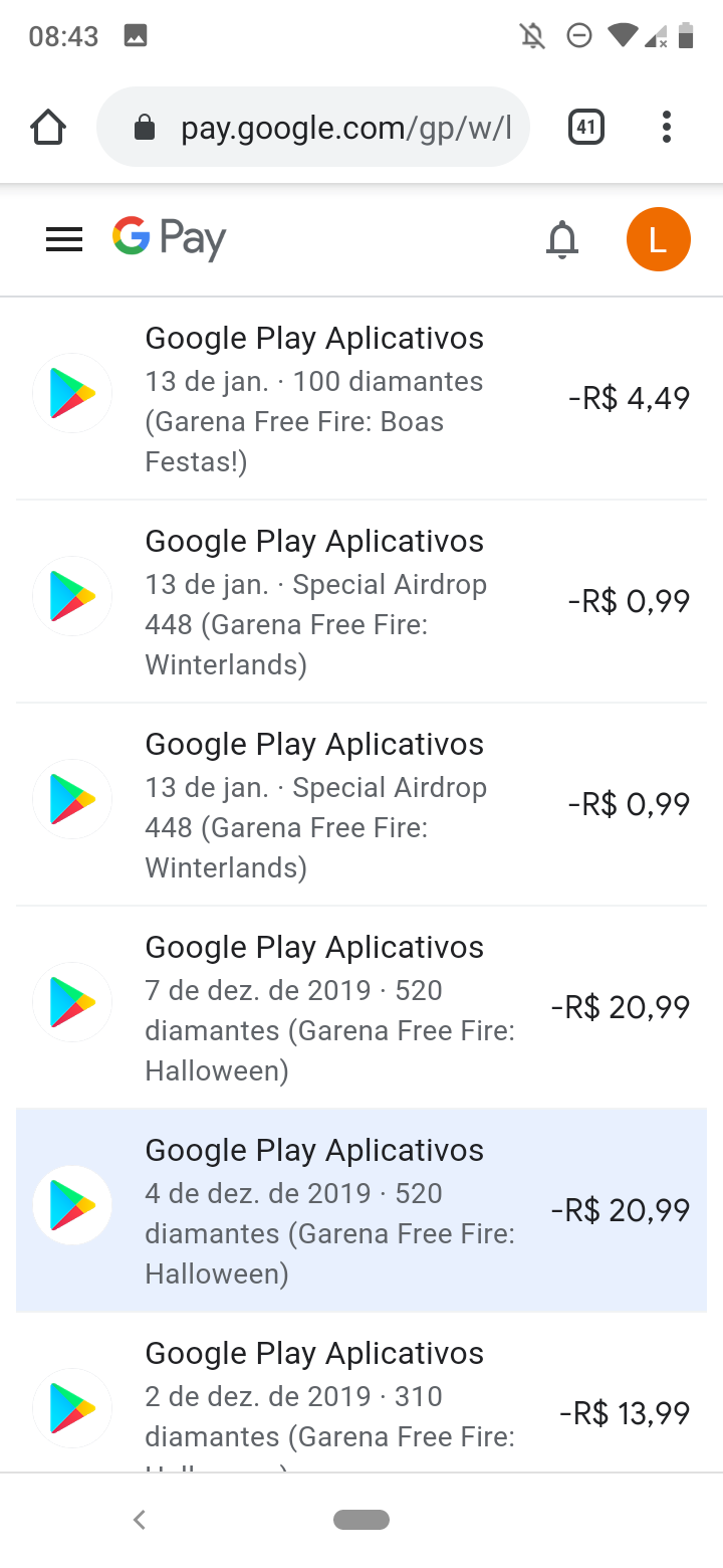 Ola boa noite, fiz uma compra no jogo da garena free fire e fui cobrado  duas vezes. - Comunidade Google Play