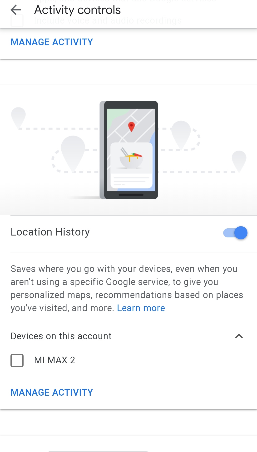 My New Device Cant Record Location Timeline History Google Maps