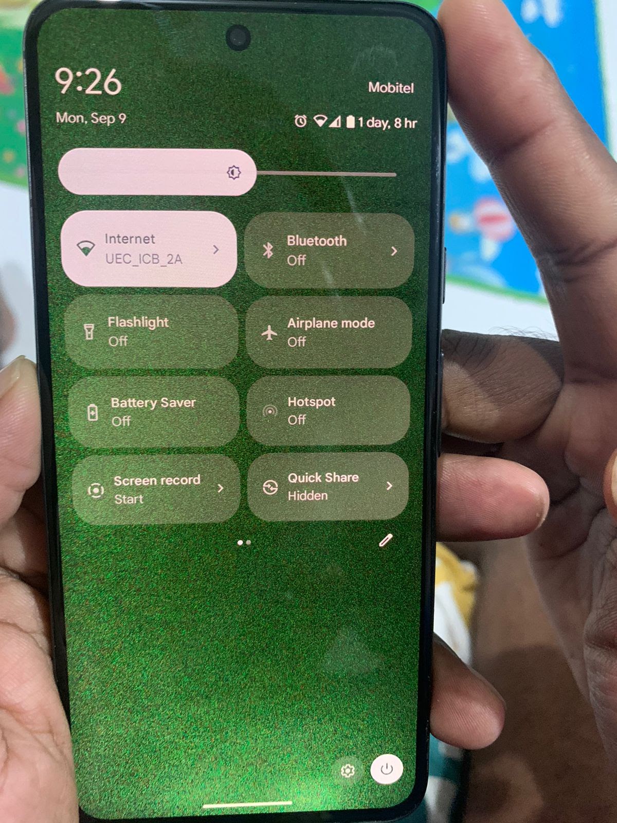 Green Dots On Display