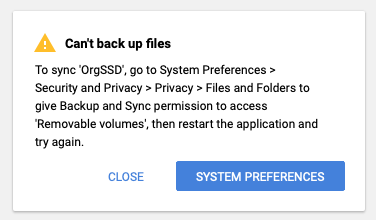 my google drive keeps asking for permission to open on mac el capitan