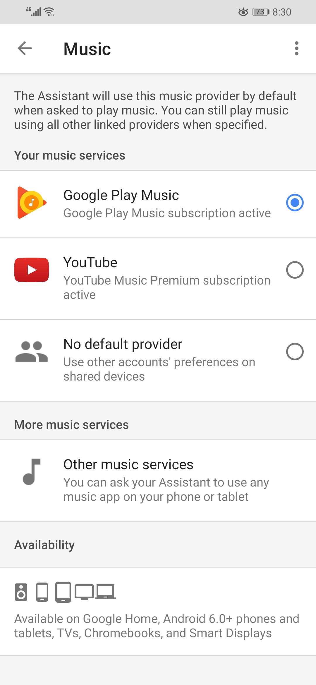 youtube music with google home