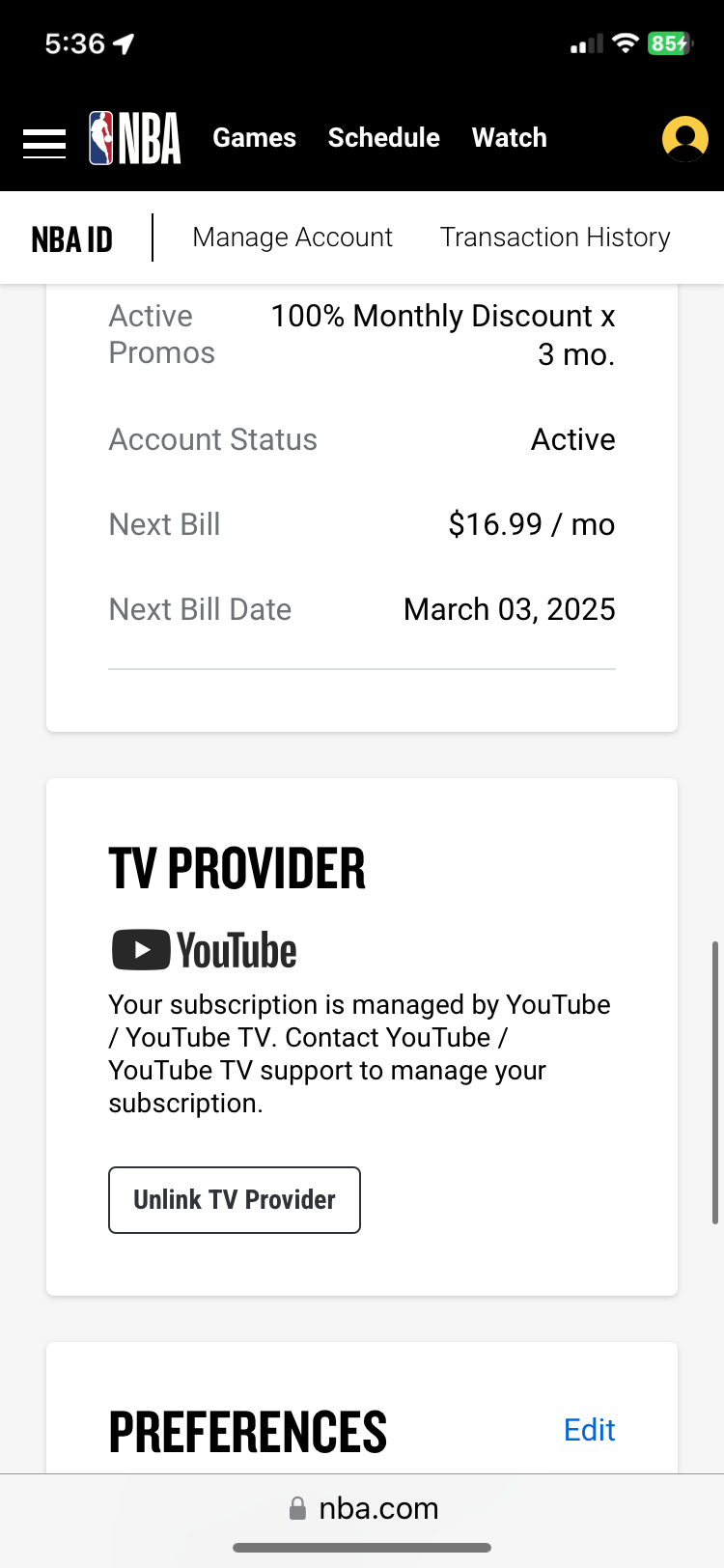 Linking my NBA League Pass to my YouTube TV YouTube TV Community