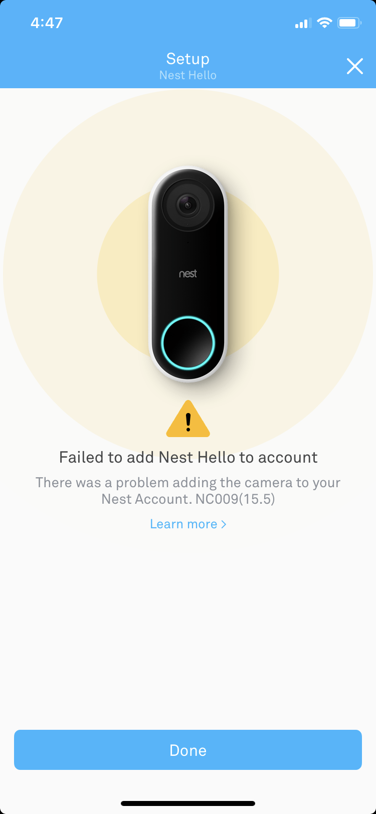 Getting Nc009 15 5 And Tried All Fixes With No Resolution Google Nest Community
