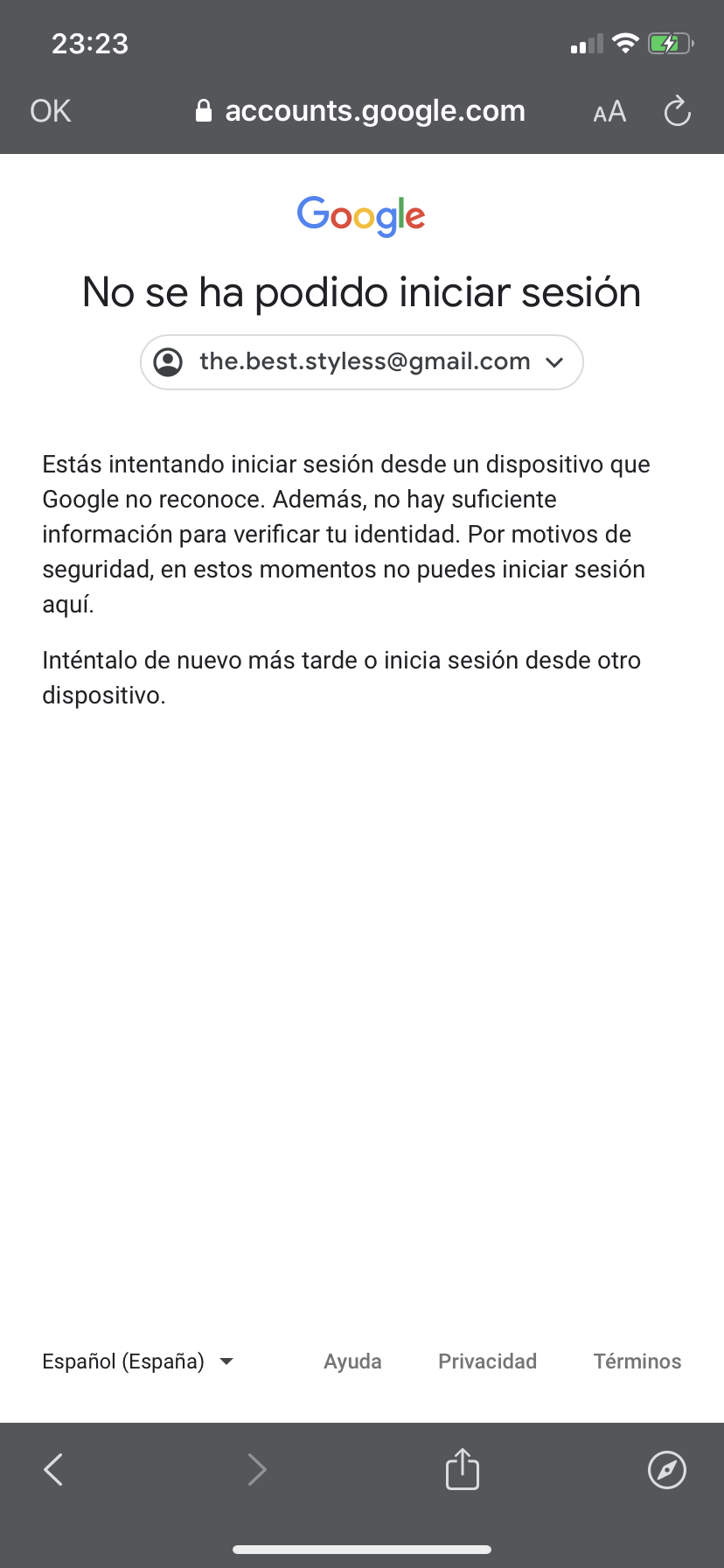 No Puedo Recuperar Mi Cuenta De Gmail Cuenta De Google Community - como ponerle seguridad a tu cuenta v roblox youtube