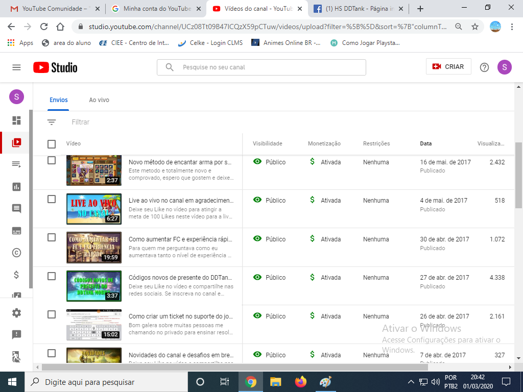 Fui Hackeado e Postaram Vídeos no meu canal do . Fui penalizado com  um aviso. - Comunidade