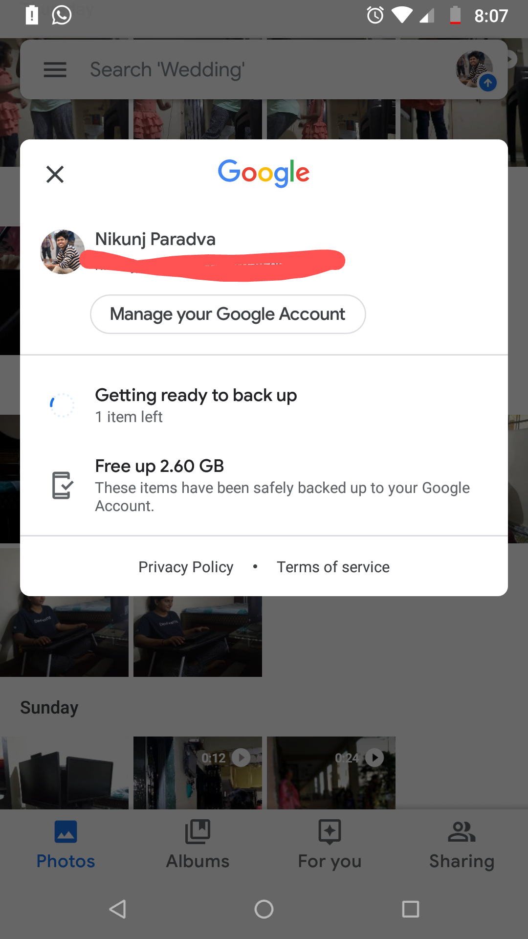 google photos backup startup