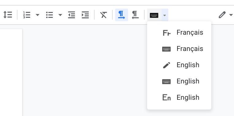 accents in google docs mac