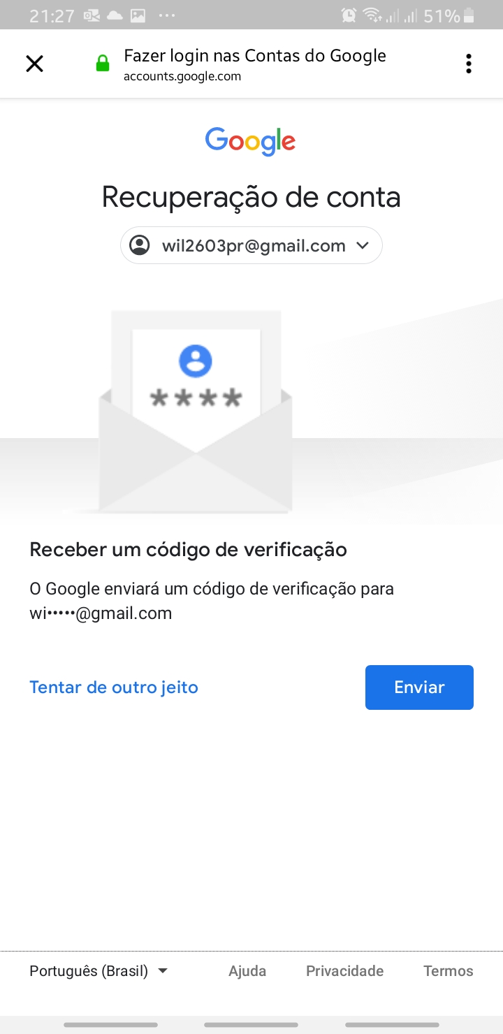 Nao Consigo Recuperar Minha Senha Gmail