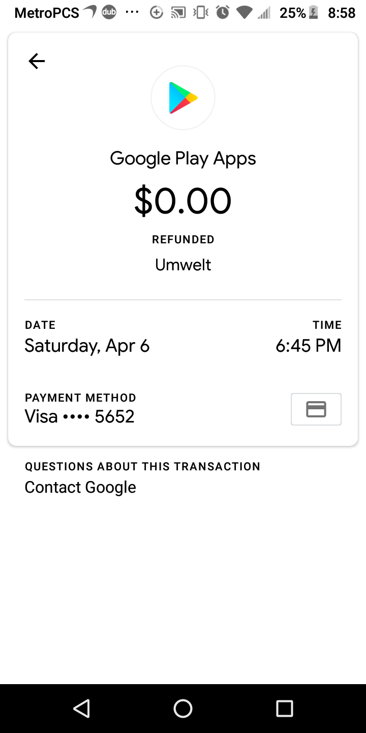 play store refund