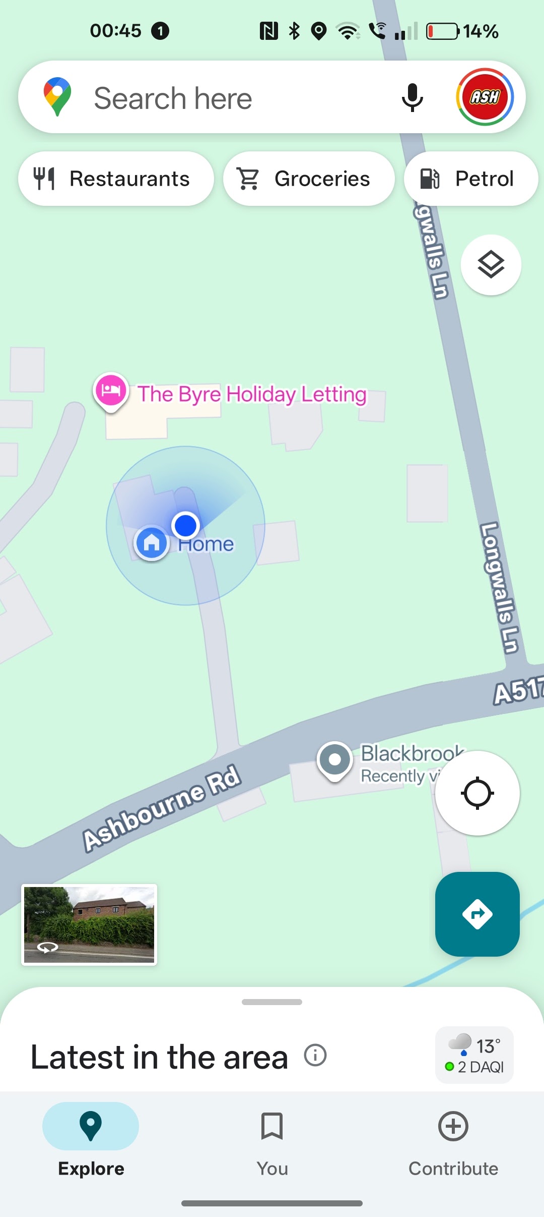My home name is showing the name on the house across road - Google