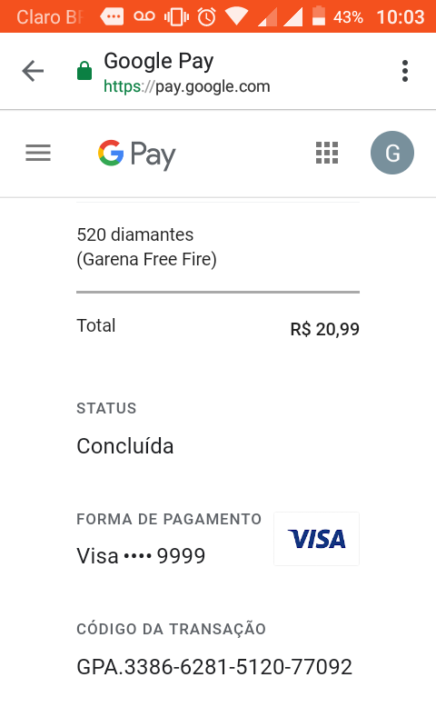 Bom Como Voces Ja Sabem Cologuei 20 99 De Recarga Na Garena Free Fire Porem Nao Recebi O Produto Queria Muito Um Reenbolso Por Favor Google Play Community