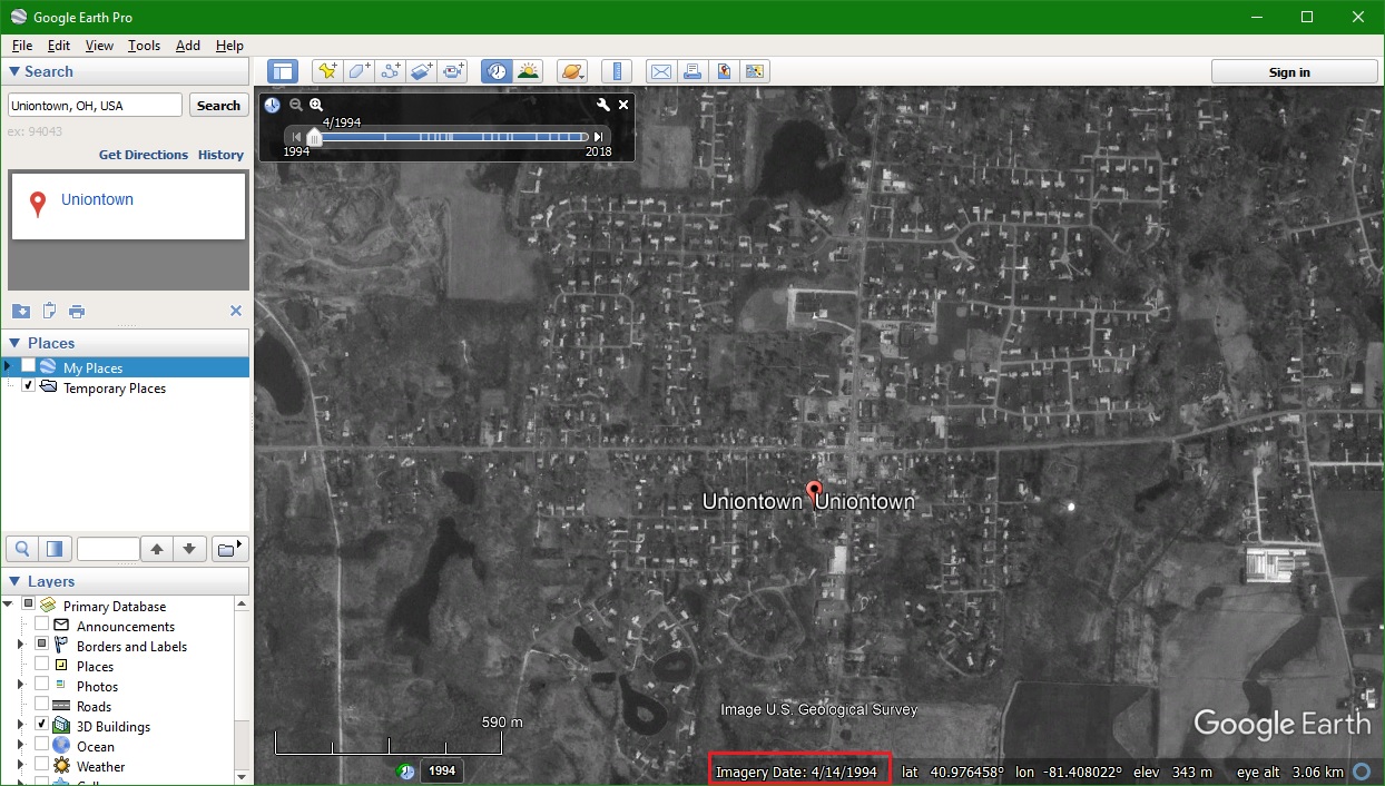 Google Earth Imagery Dates