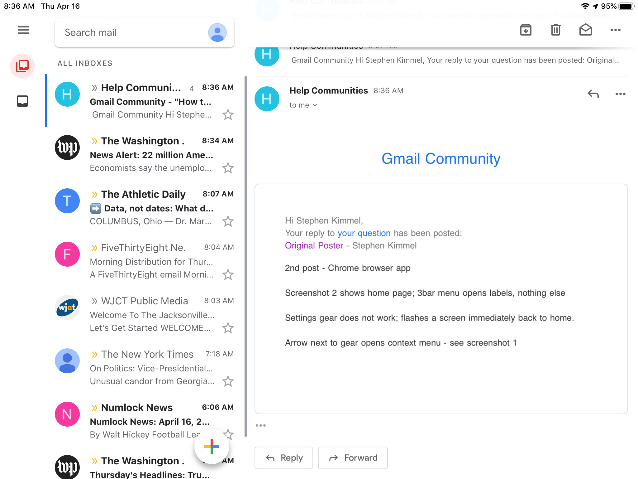 How to remove preview pane in ios app gmail community