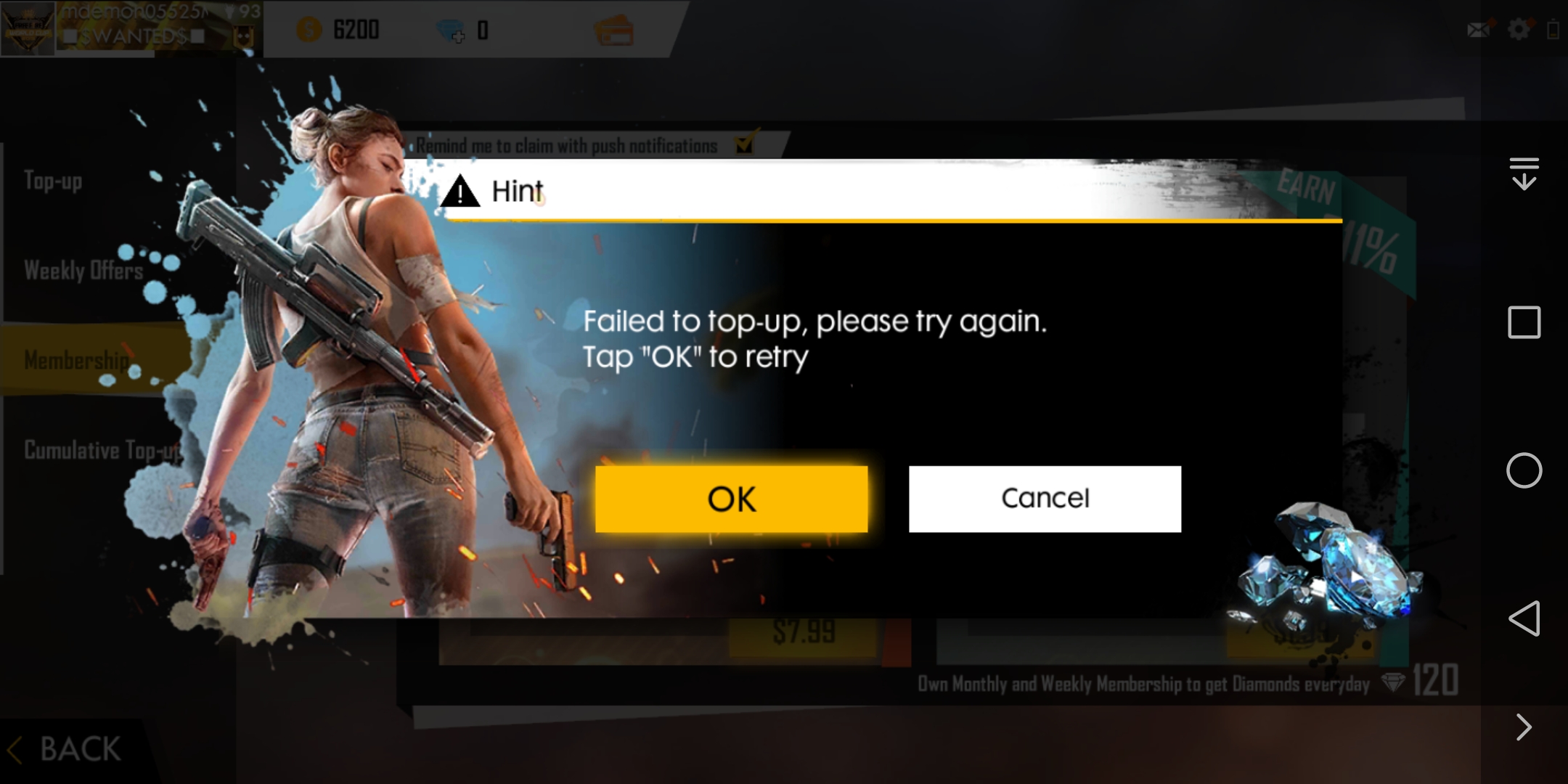 I Am Unable To Purchase Diamonds In Garena Free Fire Google