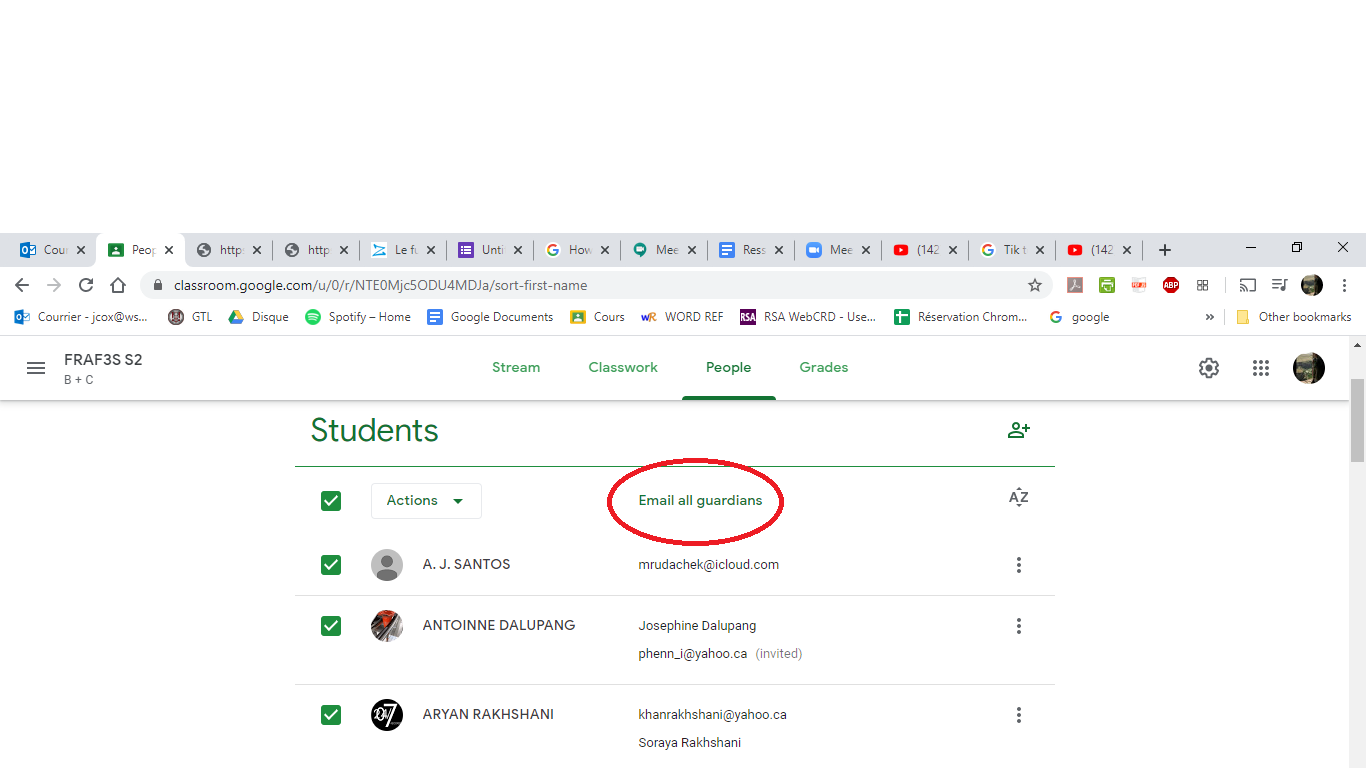 How can I email students from Google Classroom using Office 365 as the mail  server? - Google Classroom Community