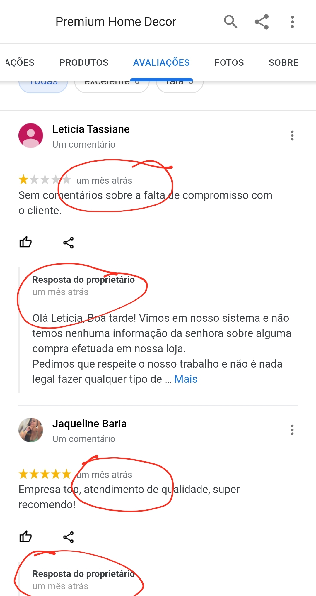 Meus clientes me qualificam no Google e deixam o comentário mas não mostra  - Comunidade Perfil da empresa no Google