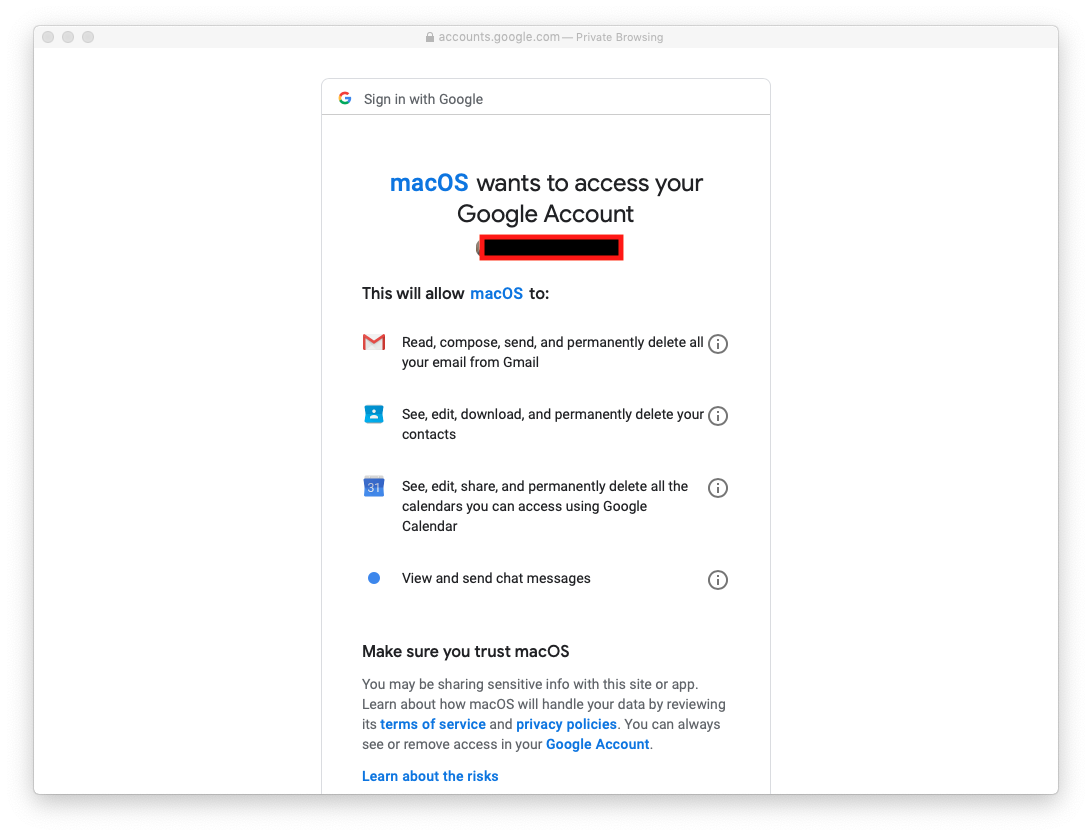 googlemail app for mac