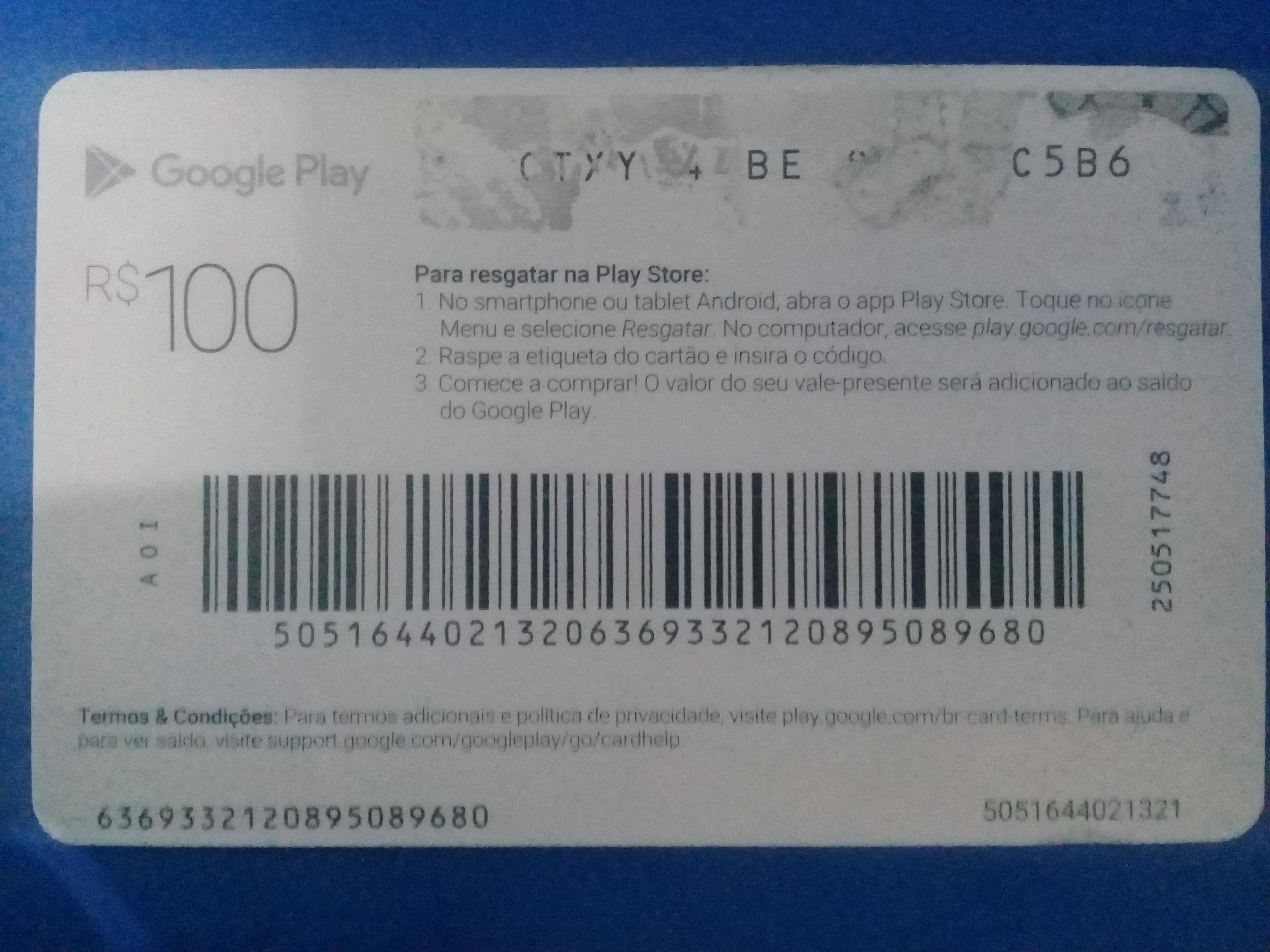 Como faço pra resgatar meu gift card sendo que está dando erro - Comunidade Google  Play