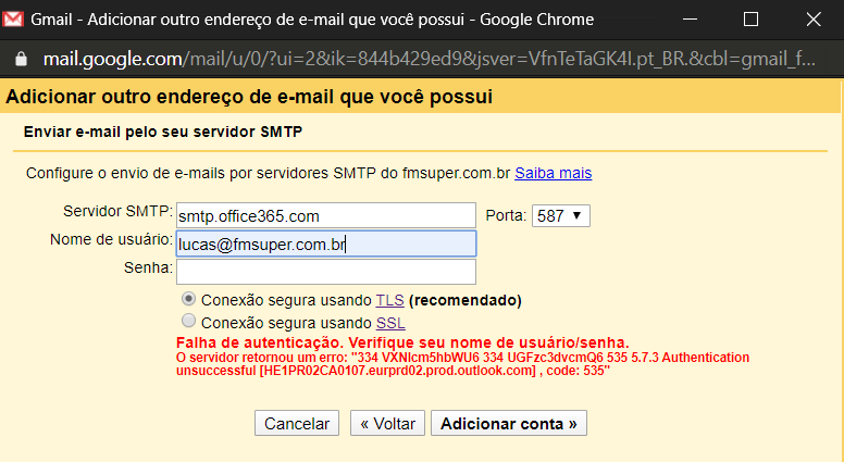 Eu uso uma conta Microsoft e gostaria de gerenciar (receber e enviar  e-mails) por ela. Como faço? - Comunidade Gmail