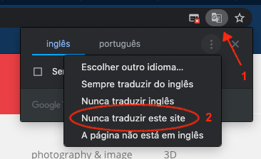 Traduzindo páginas no navegador