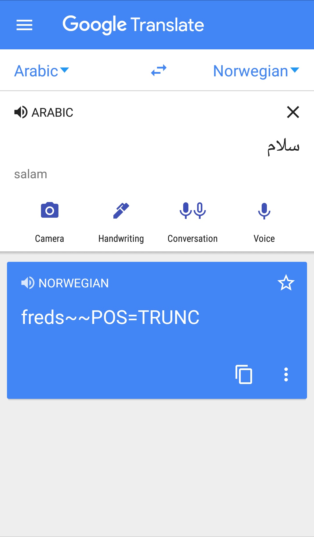 Arabic To Norwegian Bug Google Translate Community